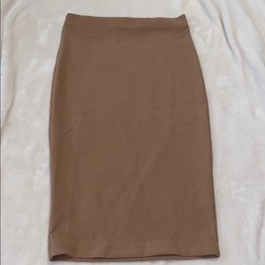 Tan Pencil skirt